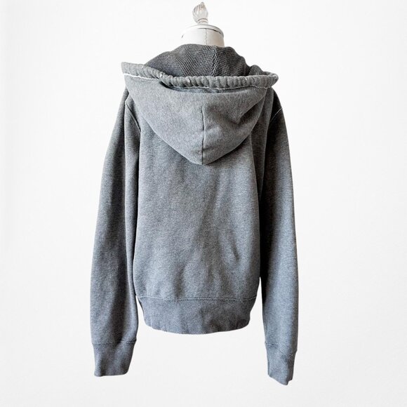 Vintage Y2K Hollister Gray Men's Distressed Destroyed Zip Up Hoodie Sweater M - Picture 6 of 7